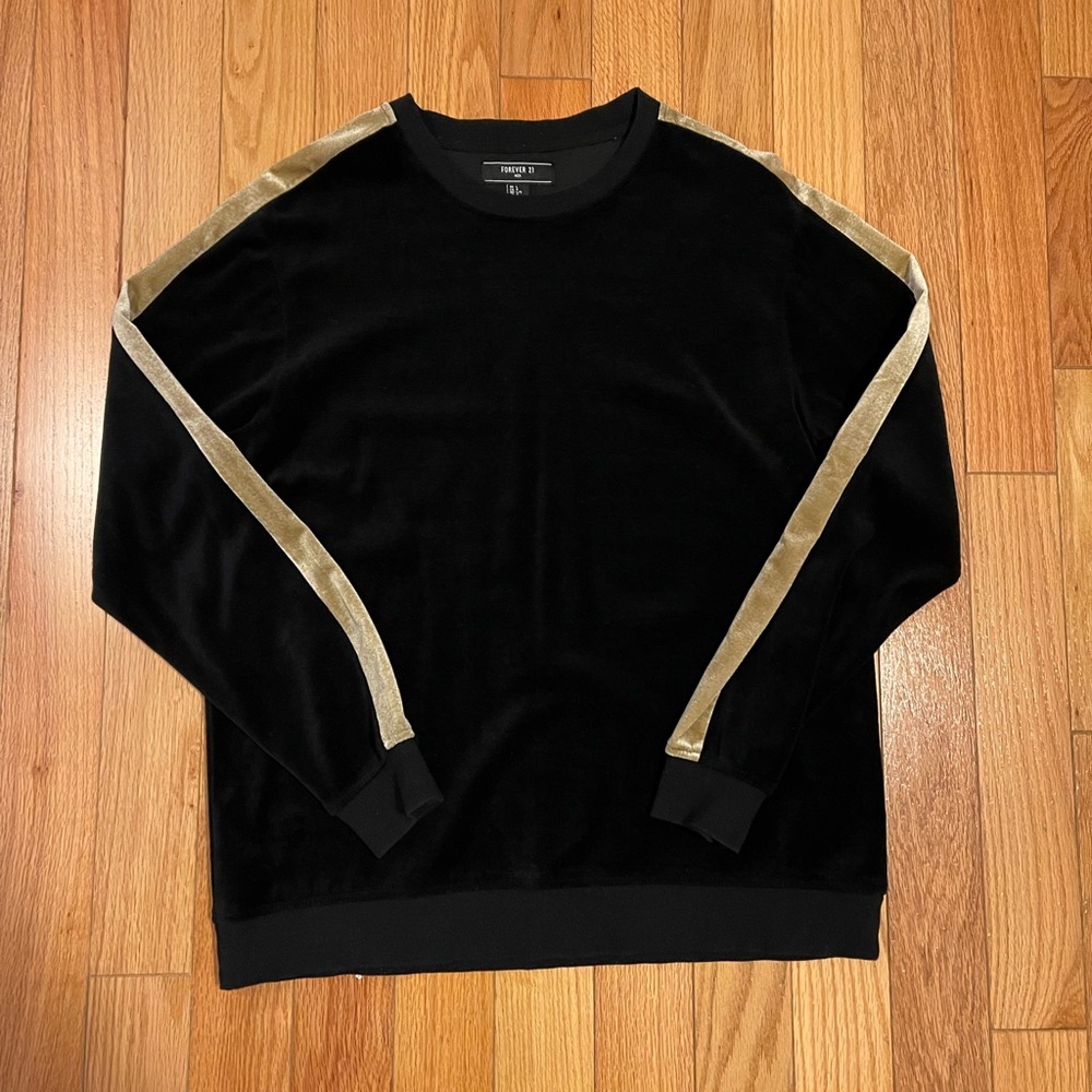 Forever 21 black velvet sweater
